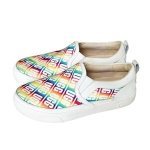UGG Girls Size 4 Caplan Slip-On Rainbow Sneakers Skate Style